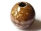 46mm Brown Spotted Round Ceramic Bead Vintage Macrame Large Hole Bead bJ1